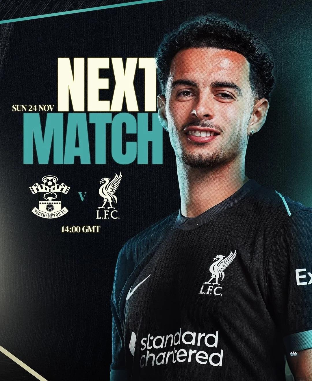 关于利物浦客场大胜南安普顿，继续领跑的信息