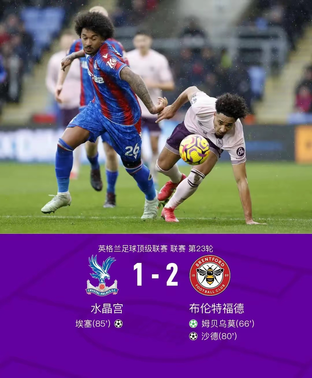 水晶宫中场大将受伤,或将赛季报销 水晶宫中场大将受伤,或将赛季报销